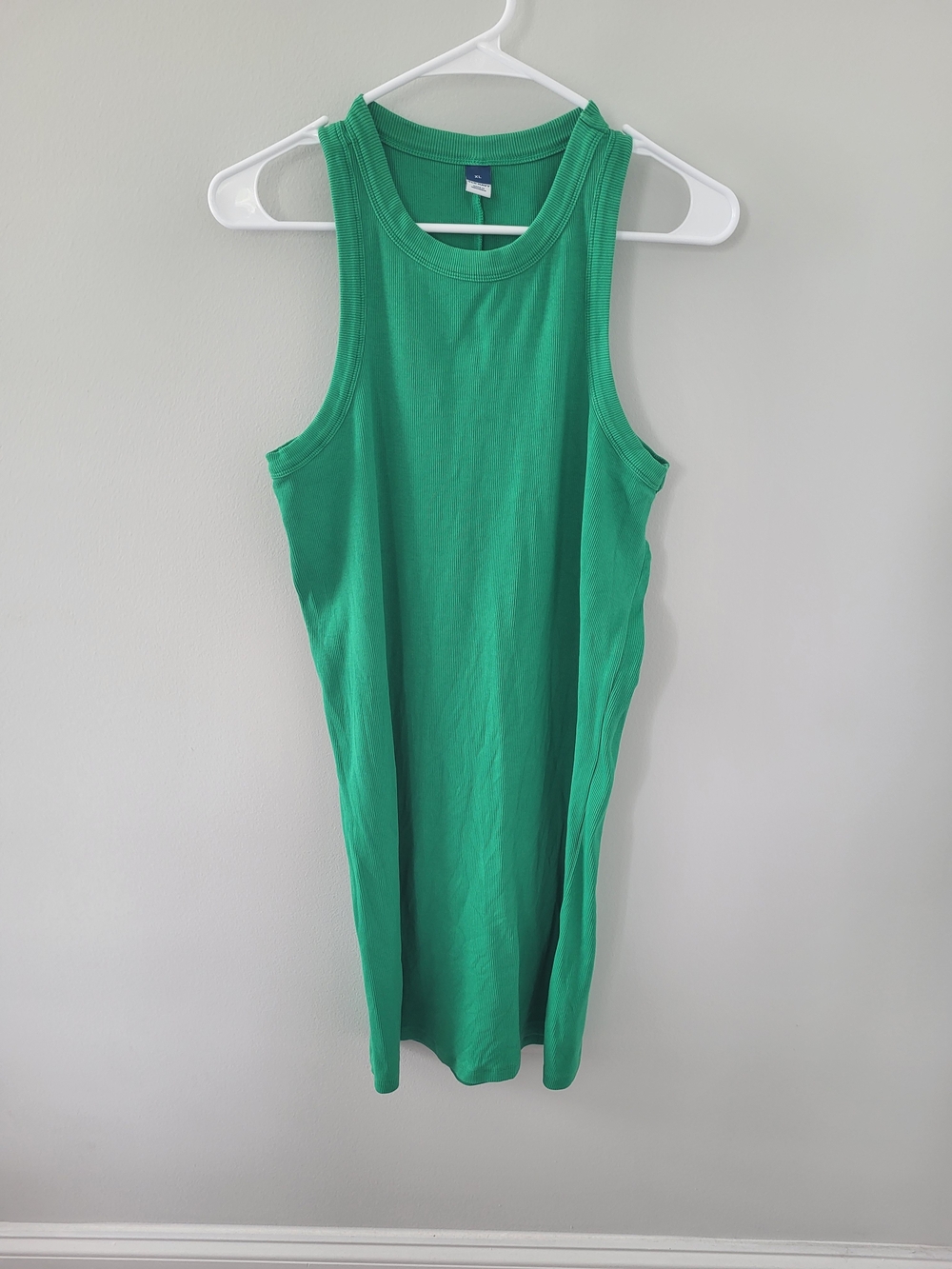 Old Navy Green Ribbed Tank Dress